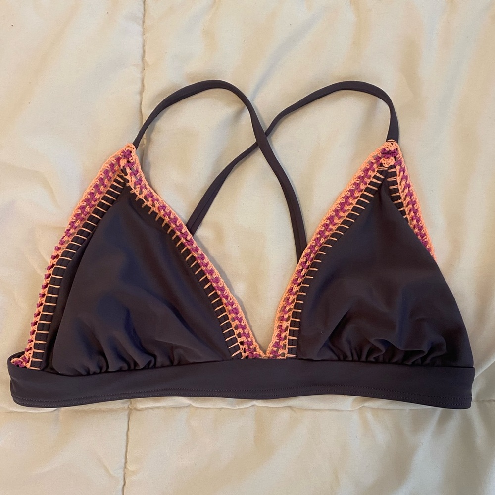 Purple and pink bikini top